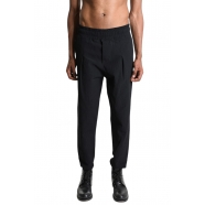 Pantalon taille élastique pince basse coton viscose Noir M1014 La Haine Inside Us Homme Boutique Strasbourg Online Mode 