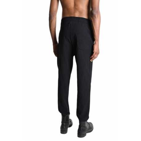 Pantalon taille élastique pince basse coton viscose Noir M1014 La Haine Inside Us Homme Boutique Strasbourg Online Mode 