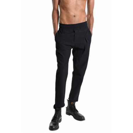 Pantalon taille élastique pince basse coton viscose Noir M1014 La Haine Inside Us Homme Boutique Strasbourg Online Mode 