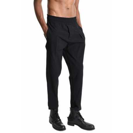 Pantalon taille élastique pince basse coton viscose Noir M1014 La Haine Inside Us Homme Boutique Strasbourg Online Mode 