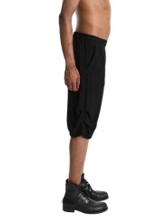 Bermuda noir rayé blanc plissé côté viscose M1068 La Haine Inside Us Homme Boutique Strasbourg Online Mode Créateur