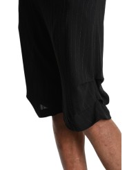 Bermuda noir rayé blanc plissé côté viscose M1068 La Haine Inside Us Homme Boutique Strasbourg Online Mode Créateur