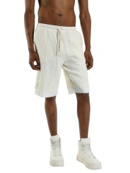 Bermuda écru double gaz de coton lin M1083 La Haine Inside Us Homme Boutique Strasbourg Online Mode Créateur 