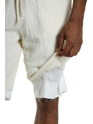 Bermuda écru double gaz de coton lin M1083 La Haine Inside Us Homme Boutique Strasbourg Online Mode Créateur 