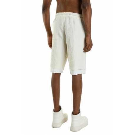 Bermuda écru double gaz de coton lin M1083 La Haine Inside Us Homme Boutique Strasbourg Online Mode Créateur 