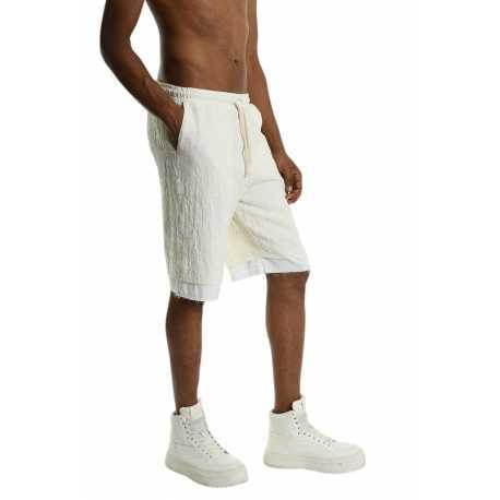 Bermuda écru double gaz de coton lin M1083 La Haine Inside Us Homme Boutique Strasbourg Online Mode Créateur 