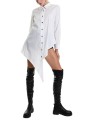 Chemise Popeline de coton asymétrique Blanc LW913 La Haine Inside Us Femme Boutique Online Strasbourg fashion avantgarde 
