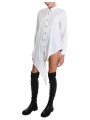 Chemise Popeline de coton asymétrique Blanc LW913 La Haine Inside Us Femme Boutique Online Strasbourg fashion avantgarde 