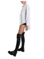 Chemise Popeline de coton asymétrique Blanc LW913 La Haine Inside Us Femme Boutique Online Strasbourg fashion avantgarde 