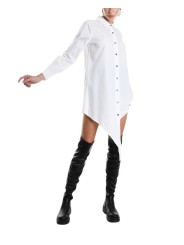 Chemise Popeline de coton asymétrique Blanc LW913 La Haine Inside Us Femme Boutique Online Strasbourg fashion avantgarde 