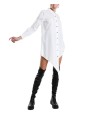 Chemise Popeline de coton asymétrique Blanc LW913 La Haine Inside Us Femme Boutique Online Strasbourg fashion avantgarde 