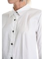 Chemise Popeline de coton asymétrique Blanc LW913 La Haine Inside Us Femme Boutique Online Strasbourg fashion avantgarde 