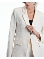 Veste tailleur écru floqué W5001 La Haine Inside Us Femme Boutique Online Strasbourg fashion avant garde mode
