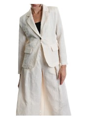 Veste tailleur écru floqué W5001 La Haine Inside Us Femme Boutique Online Strasbourg fashion avant garde mode
