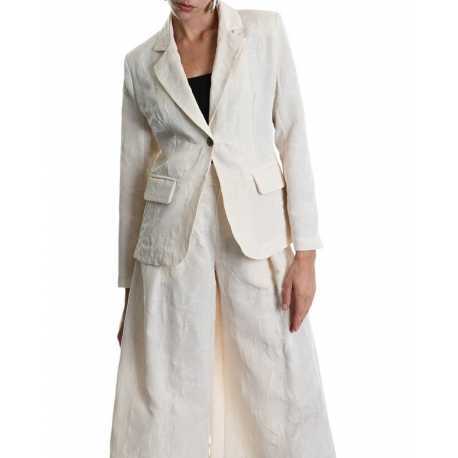 Veste tailleur écru floqué W5001 La Haine Inside Us Femme Boutique Online Strasbourg fashion avant garde mode