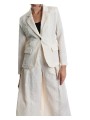 Veste tailleur écru floqué W5001 La Haine Inside Us Femme Boutique Online Strasbourg fashion avant garde mode