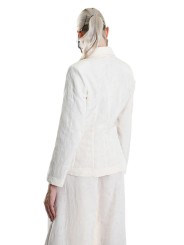 Veste tailleur écru floqué W5001 La Haine Inside Us Femme Boutique Online Strasbourg fashion avant garde mode