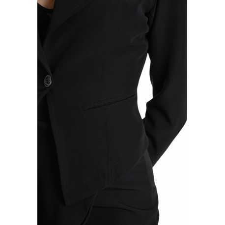 Veste tailleur Skinny Techno Stretch Noire 4B W5013 La Haine Inside Us Femme Boutique Strasbourg fashion avant garde mode