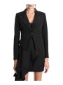 Veste tailleur Skinny Techno Stretch Noire 4B W5013 La Haine Inside Us Femme Boutique Strasbourg fashion avant garde mode