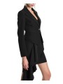 Veste tailleur Skinny Techno Stretch Noire 4B W5013 La Haine Inside Us Femme Boutique Strasbourg fashion avant garde mode