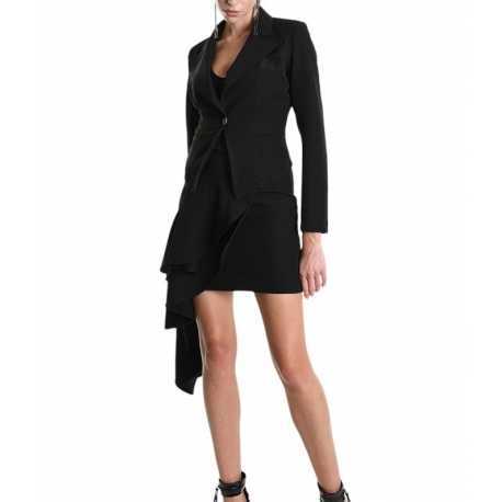 Veste tailleur Skinny Techno Stretch Noire 4B W5013 La Haine Inside Us Femme Boutique Strasbourg fashion avant garde mode