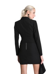 Veste tailleur Skinny Techno Stretch Noire 4B W5013 La Haine Inside Us Femme Boutique Strasbourg fashion avant garde mode