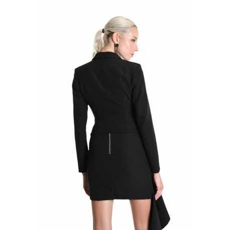 Veste tailleur Skinny Techno Stretch Noire 4B W5013 La Haine Inside Us Femme Boutique Strasbourg fashion avant garde mode