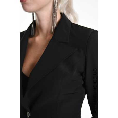 Veste tailleur Skinny Techno Stretch Noire 4B W5013 La Haine Inside Us Femme Boutique Strasbourg fashion avant garde mode