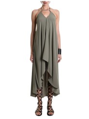 Robe longue verte Asymétrique Georgette Doublée 4B W5055 La Haine Inside Us Femme Boutique Strasbourg fashion avant garde