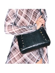 Sac Gaia python noir bijoux nacre 3826 Claris Virot Femme Strasbourg Boutique online bag woman fashion
