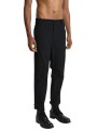 Pantalon noir rayé blanc lin coton plis genou M1075 La Haine Inside Us Homme Strasbourg Boutique Online Mode Créateur 
