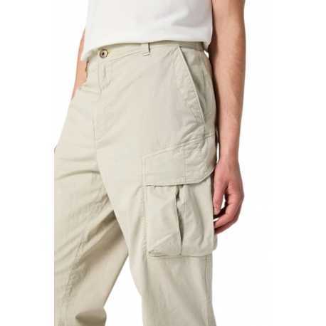 Pantalon cargo en lin mélangé gris clair homme | La Halle