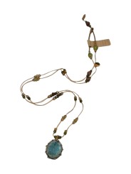 Collier Tibétain Stib Fluorite Green Sharing