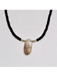 Collier Reverie Noire Agates perles Or 1 Quartz TFW24-44 Catherine Michiels bijoux jewellery