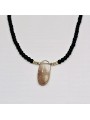 Collier Reverie Noire Agates perles Or 1 Quartz TFW24-44 Catherine Michiels bijoux jewellery