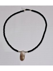 Collier Reverie Noire Agates perles Or 1 Quartz TFW24-44 Catherine Michiels bijoux jewellery