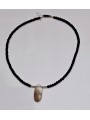Collier Reverie Noire Agates perles Or 1 Quartz TFW24-44 Catherine Michiels bijoux jewellery