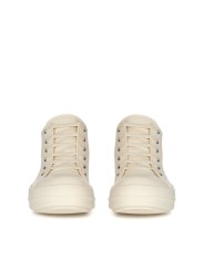Baskets cuir lave Blanc Milk Low Sneaks RO01E 7891 LCO 1111 Rick Owens femme boutique Strasbourg sneaker avant garde