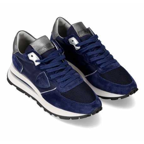Baskets Tropez High navy spoiler argent TKLD W001 Philippe Model femme boutique Strasbourg online sneaker fashion confort