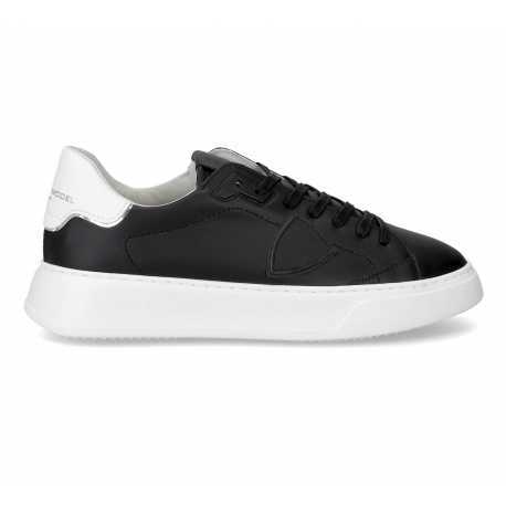 Baskets Temple sneakers noirs spoiler semelle blanche Philippe Model homme BTLU V02 boutique Strasbourg online mode