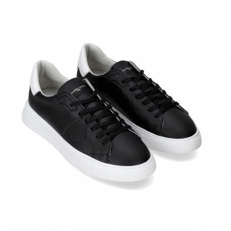Baskets Temple sneakers noirs spoiler semelle blanche Philippe Model homme BTLU V02 boutique Strasbourg online mode