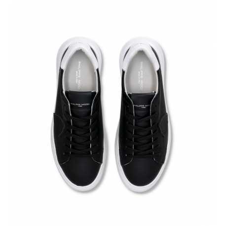 Baskets Temple sneakers noirs spoiler semelle blanche Philippe Model homme BTLU V02 boutique Strasbourg online mode