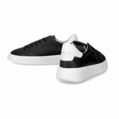 Baskets Temple sneakers noirs spoiler semelle blanche Philippe Model homme BTLU V02 boutique Strasbourg online mode