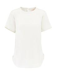 Top soie écru col rond Solid 252 0295 021 Ivi Collection femme boutique Strasbourg vêtement mode basic