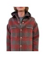 Manteau carreaux bois de rose dust Oversize Outershirt RU02E 1739 WJP 13P Rick Owens homme boutique Strasbourg vêtement