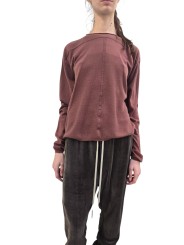 Pull col rond bois de rose manches longues RP02E 4612 ML 13Rick Owens Femme Strasbourg fashion mode concept store