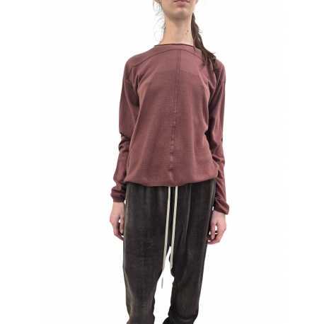 Pull col rond bois de rose manches longues RP02E 4612 ML 13Rick Owens Femme Strasbourg fashion mode concept store