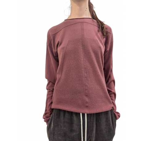 Pull col rond bois de rose manches longues RP02E 4612 ML 13Rick Owens Femme Strasbourg fashion mode concept store