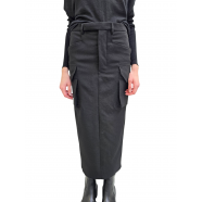 Jupe cargo longue noir Firbanks Skirt RP02E 4379 WGP 09 Rick Owens Femme Strasbourg fashion mode créateur boutique