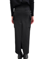 Jupe cargo longue noir Firbanks Skirt RP02E 4379 WGP 09 Rick Owens Femme Strasbourg fashion mode créateur boutique